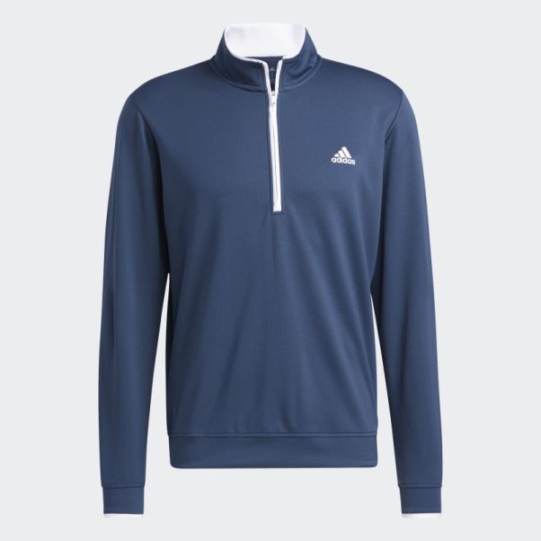 Sweat Quart De Zip Bleu Marine Adidas