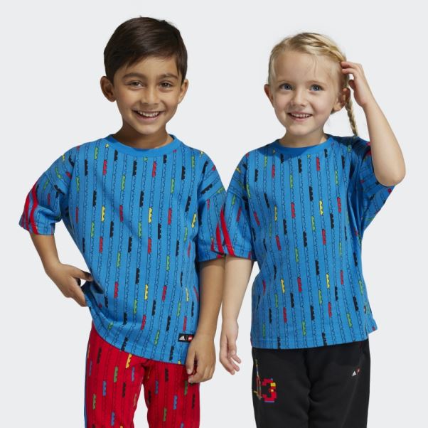 T-shirt Adidas X Classic Lego Mode Bleu Choc