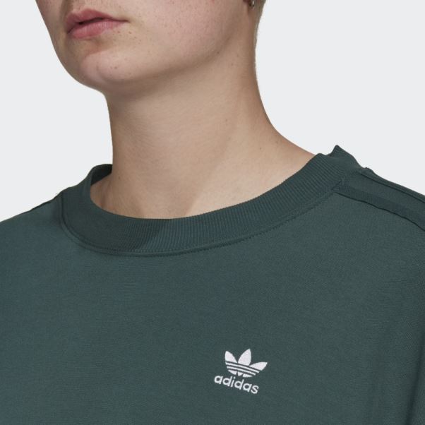 Sweat Ras Du Cou à Lacets Adidas Vert Minéral Always Original