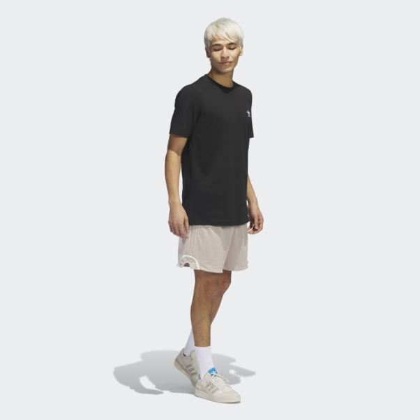 Short De Basket En Mesh Taupe Adidas