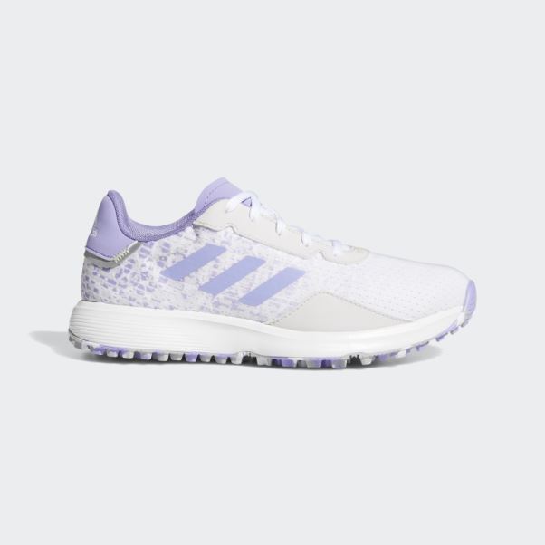 élégantes Chaussures De Golf Sans Crampons Adidas Juniors S2g Grises
