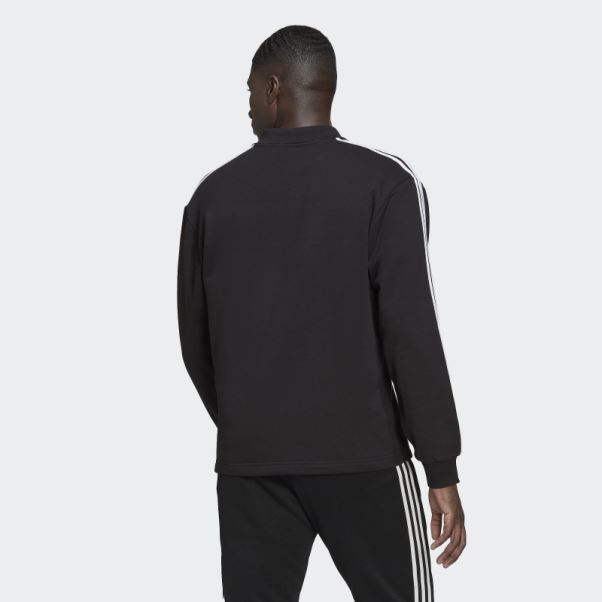 Polo Adicolor 3 Bandes Manches Longues Noir Adidas