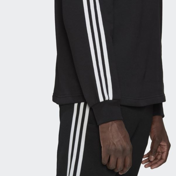 Polo Adicolor 3 Bandes Manches Longues Noir Adidas