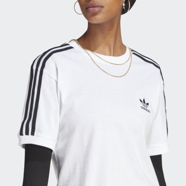 Adicolor Classics 3-stripes T-shirt Adidas Blanc