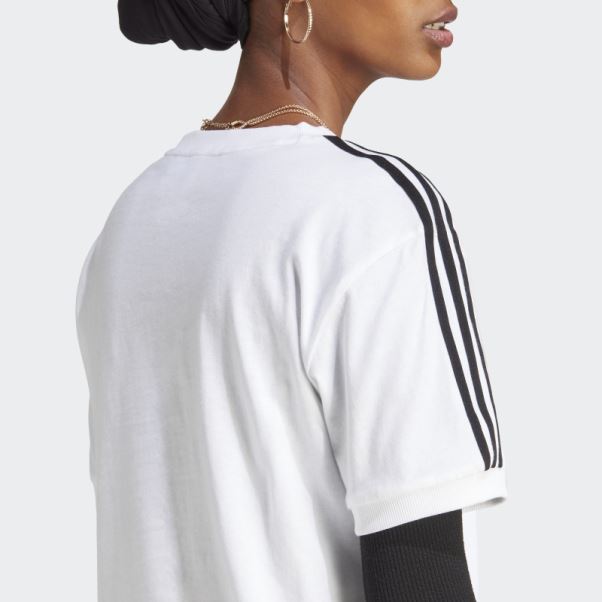 T-shirt à 3 Bandes Adidas Adicolor Classics Blanc