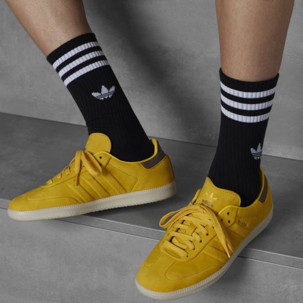 Adidas Chaussures De Samba Dorées