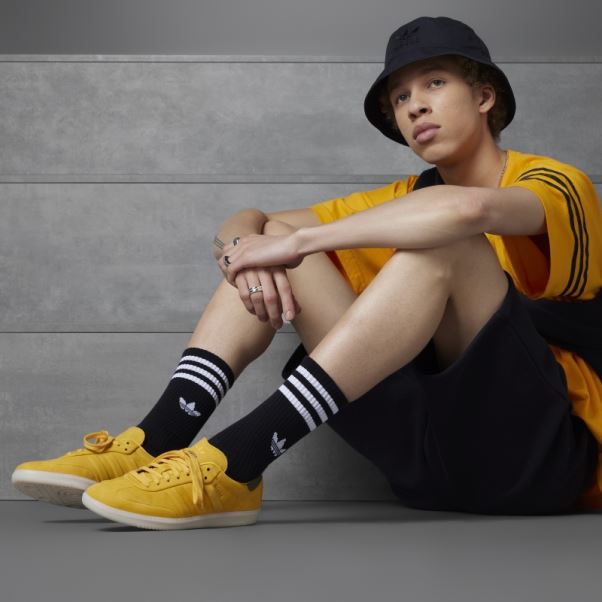 Adidas Chaussures De Samba Dorées