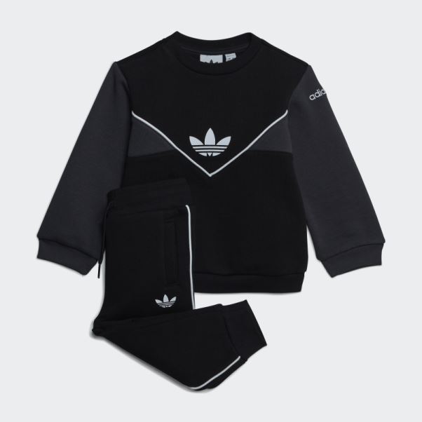 Adidas Adicolor Crew Set Carbone