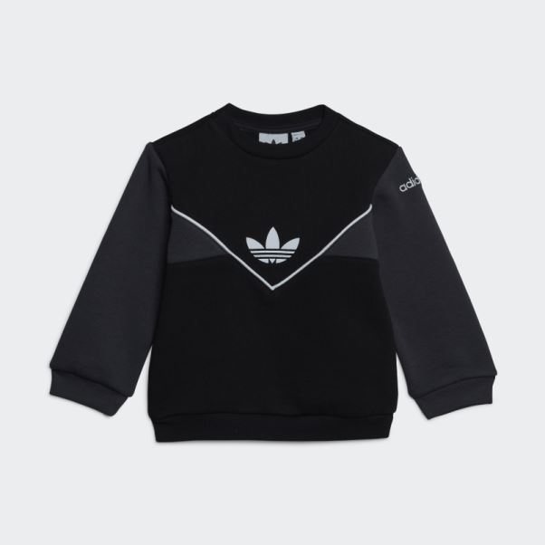 Adidas Adicolor Crew Set Carbone