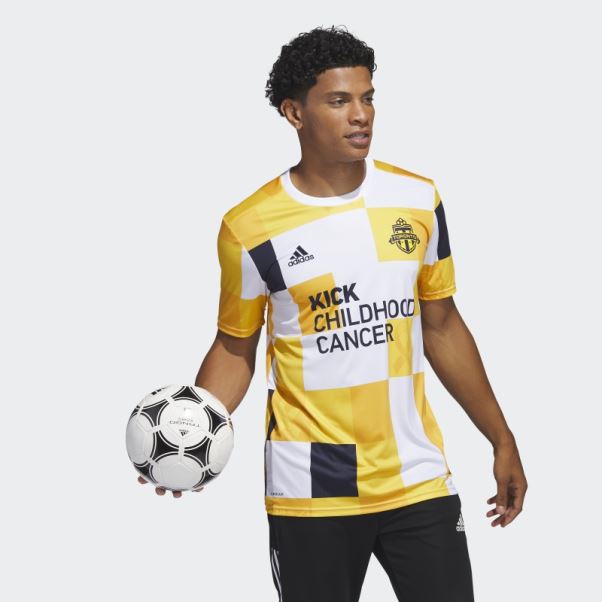 Maillot Pré-match Toronto Fc Kick Cancer Infantile Adidas Coll Or