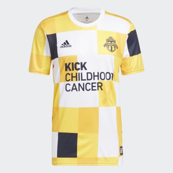 Maillot Pré-match Toronto Fc Kick Cancer Infantile Adidas Coll Or
