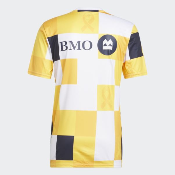 Maillot Pré-match Toronto Fc Kick Cancer Infantile Adidas Coll Or