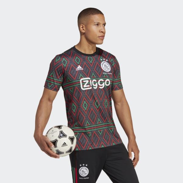 Maillot Pré-match Ajax Amsterdam X Daily Paper Adidas Noir