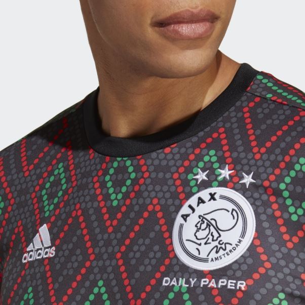 Maillot Pré-match Ajax Amsterdam X Daily Paper Adidas Noir
