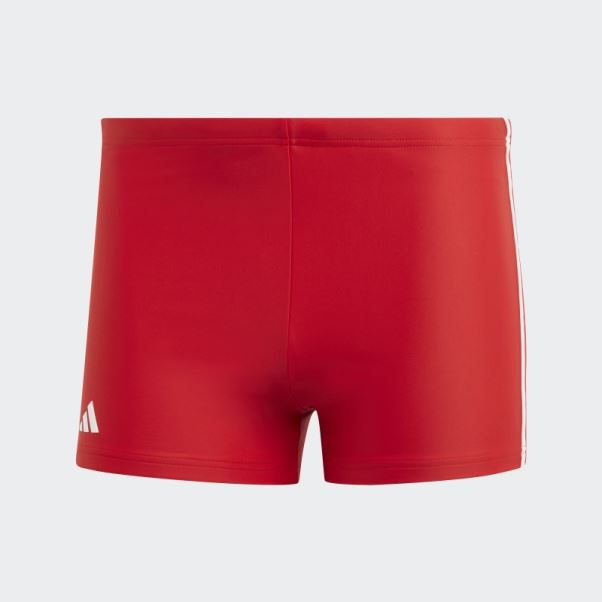 Boxer De Bain Classique à 3 Bandes écarlate Adidas