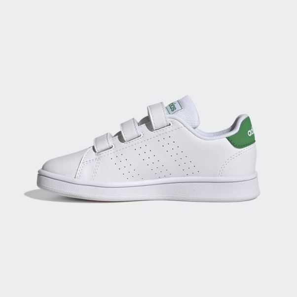 Chaussures à Crochets Et Boucles De Style De Vie D'avantage Court Adidas Blanc