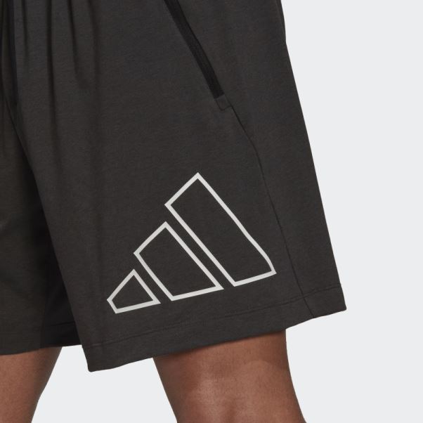 Short D'entraînement Adidas Train Icon 3-bar Noir