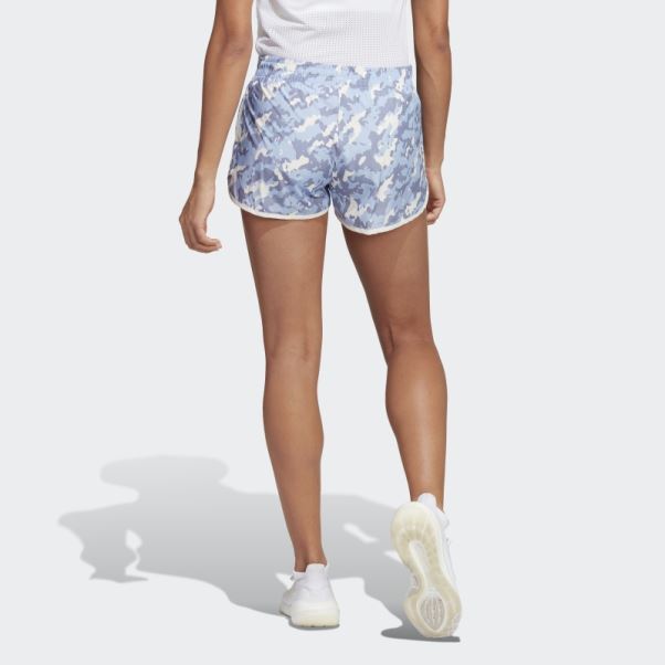 Adidas Aube Marathon 20 Short De Course Camo Bleu