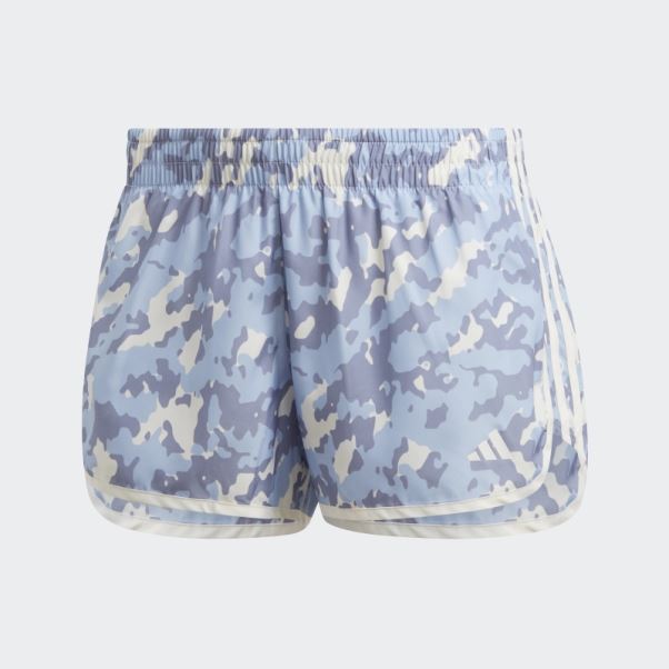 Adidas Aube Marathon 20 Short De Course Camo Bleu