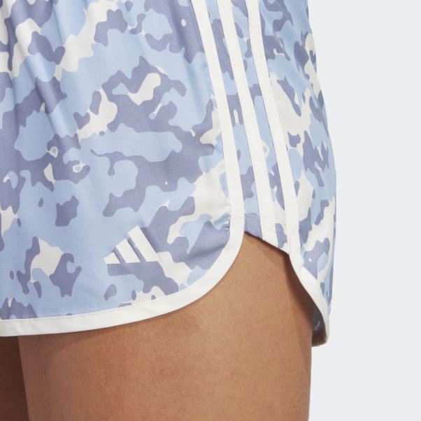 Adidas Aube Marathon 20 Short De Course Camo Bleu