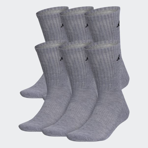 Chaussettes Mi-mollet Adidas Athletic Gris Moyen 6 Paires Xl