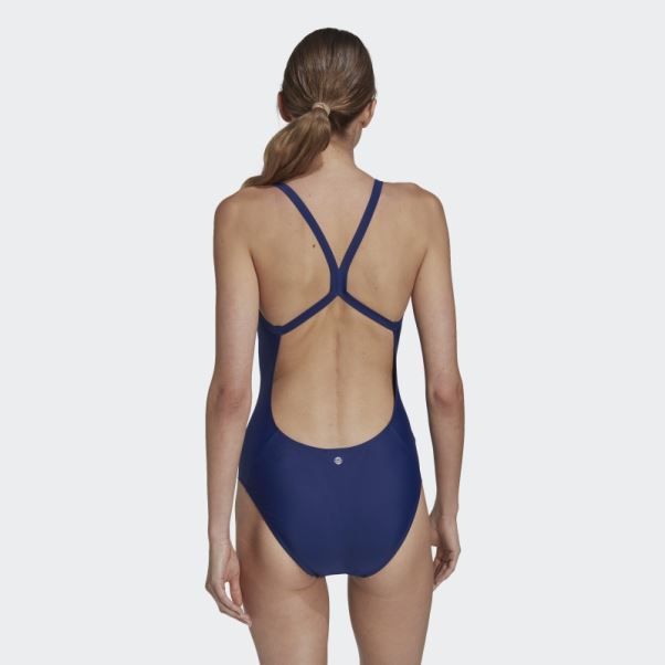 Adidas Maillot De Bain Bleu Grand Logo Victoire