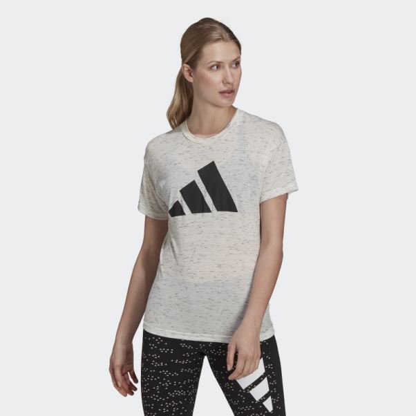 T-shirt Adidas Sport Inspired Winners 2.0 Blanc Chiné