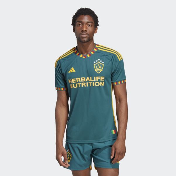 Maillot Authentique Adidas La Galaxy 23/24 Extérieur Mystère Vert