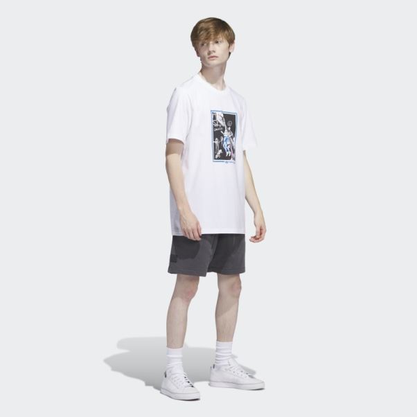 T-shirt Adidas Shmoofoil Graphique Blanc