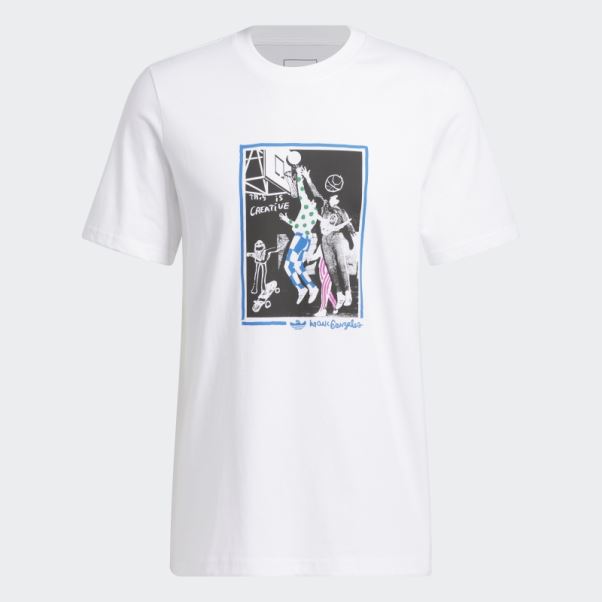 T-shirt Adidas Shmoofoil Graphique Blanc