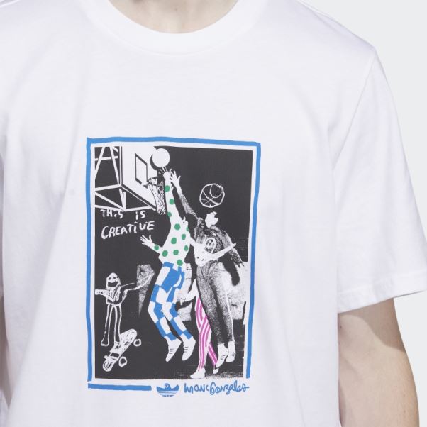 T-shirt Adidas Shmoofoil Graphique Blanc