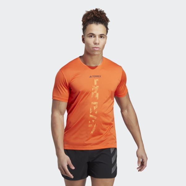 Terrex Agravic Trail Running T-shirt Orange Adidas