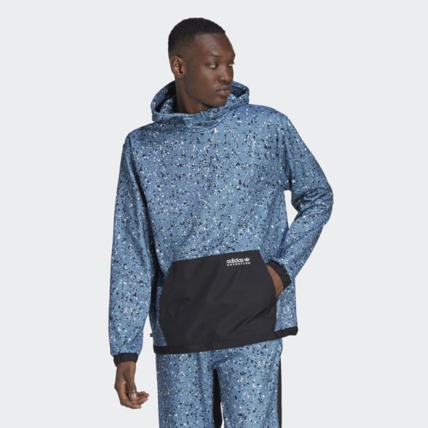 Sweat à Capuche Imprimé Multicolore Adidas Adventure Winter Allover Fashion