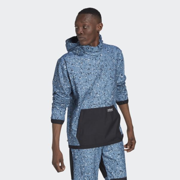 Sweat à Capuche Imprimé Multicolore Adidas Adventure Winter Allover Fashion