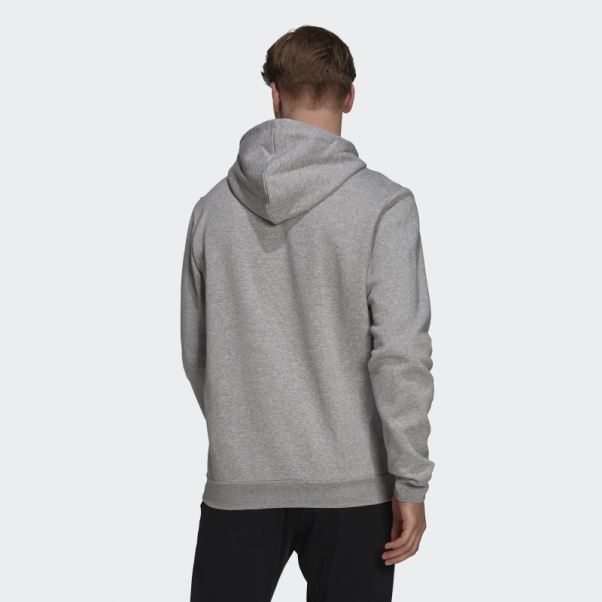 Sweat à Capuche Adidas Essentials Gris Moyen En Polaire
