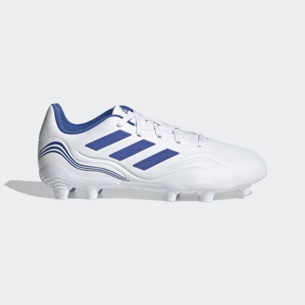 Chaussure De Foot Copa Sense.3 Sol Ferme Blanc Adidas