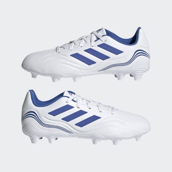 Chaussure De Foot Copa Sense.3 Sol Ferme Blanc Adidas