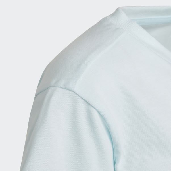 Tee Shirt Adicolor Trèfle Bleu Adidas