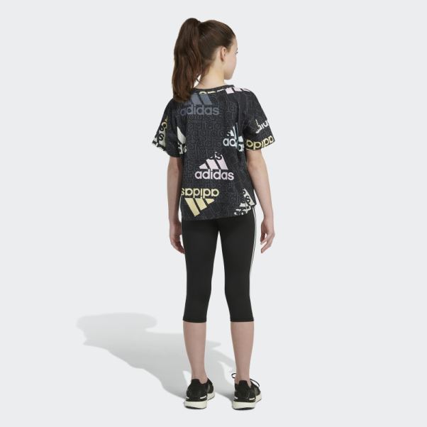 T-shirt Oversize à Manches Courtes Brand Love Noir Adidas