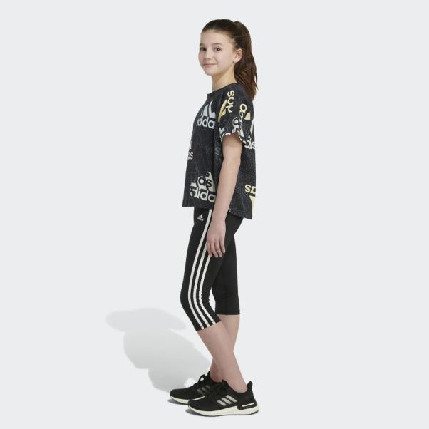 T-shirt Oversize à Manches Courtes Brand Love Noir Adidas