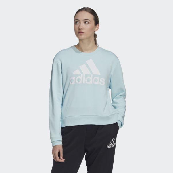 Sweat Ample Adidas Essentials Logo Bleu