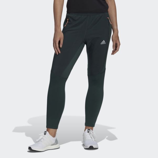 Pantalon De Course Adidas X-city Polaire Vert