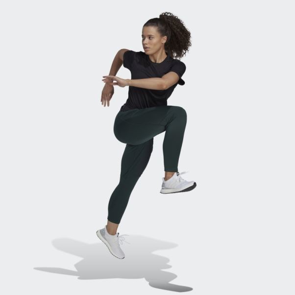 Pantalon De Course Adidas X-city Polaire Vert