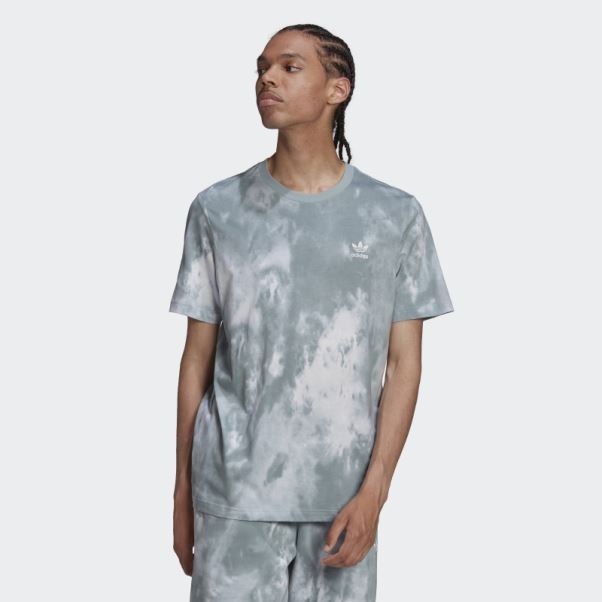 T-shirt Adicolor Essentials Trèfle Tie-dye Gris Adidas