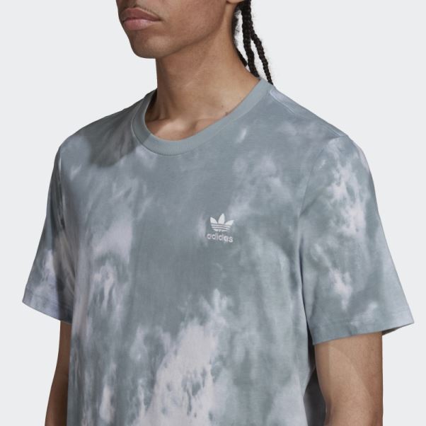 T-shirt Adicolor Essentials Trèfle Tie-dye Gris Adidas