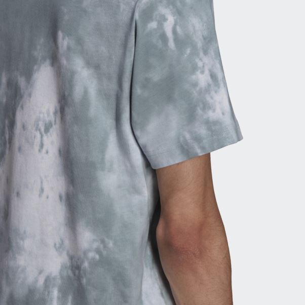 T-shirt Adicolor Essentials Trèfle Tie-dye Gris Adidas