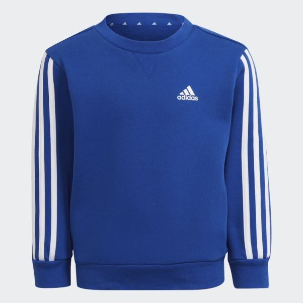 Sweat à Col Rond Essentiel à 3 Bandes Bleu Roi Adidas