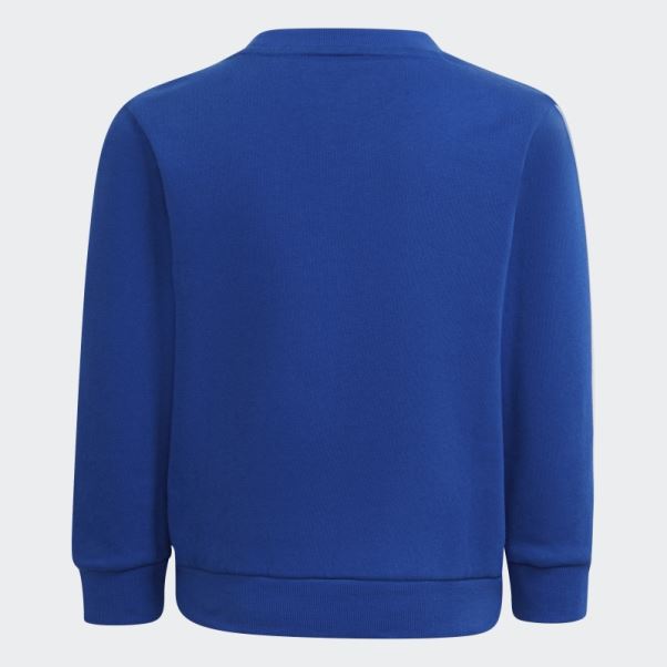 Sweat à Col Rond Essentiel à 3 Bandes Bleu Roi Adidas