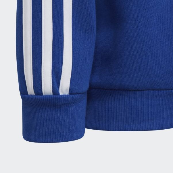 Sweat à Col Rond Essentiel à 3 Bandes Bleu Roi Adidas