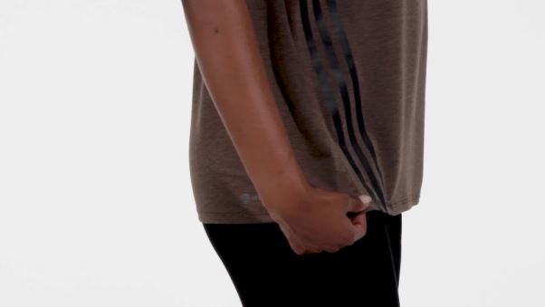 Tee Shirt Trainicons 3 Bandes Marron Adidas